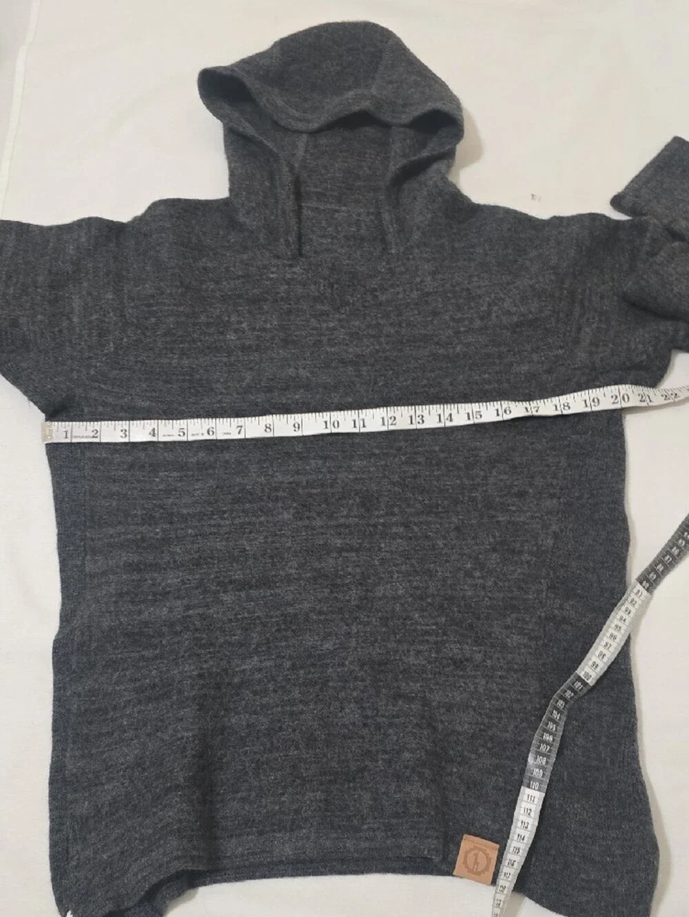 PAKA Men's Dark Charcoal Hooded Turtleneck Sweater XL( SEE MEASUREMENTS)